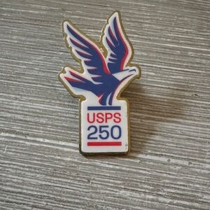 250 Commemorative Bird Pin - Blue and Red